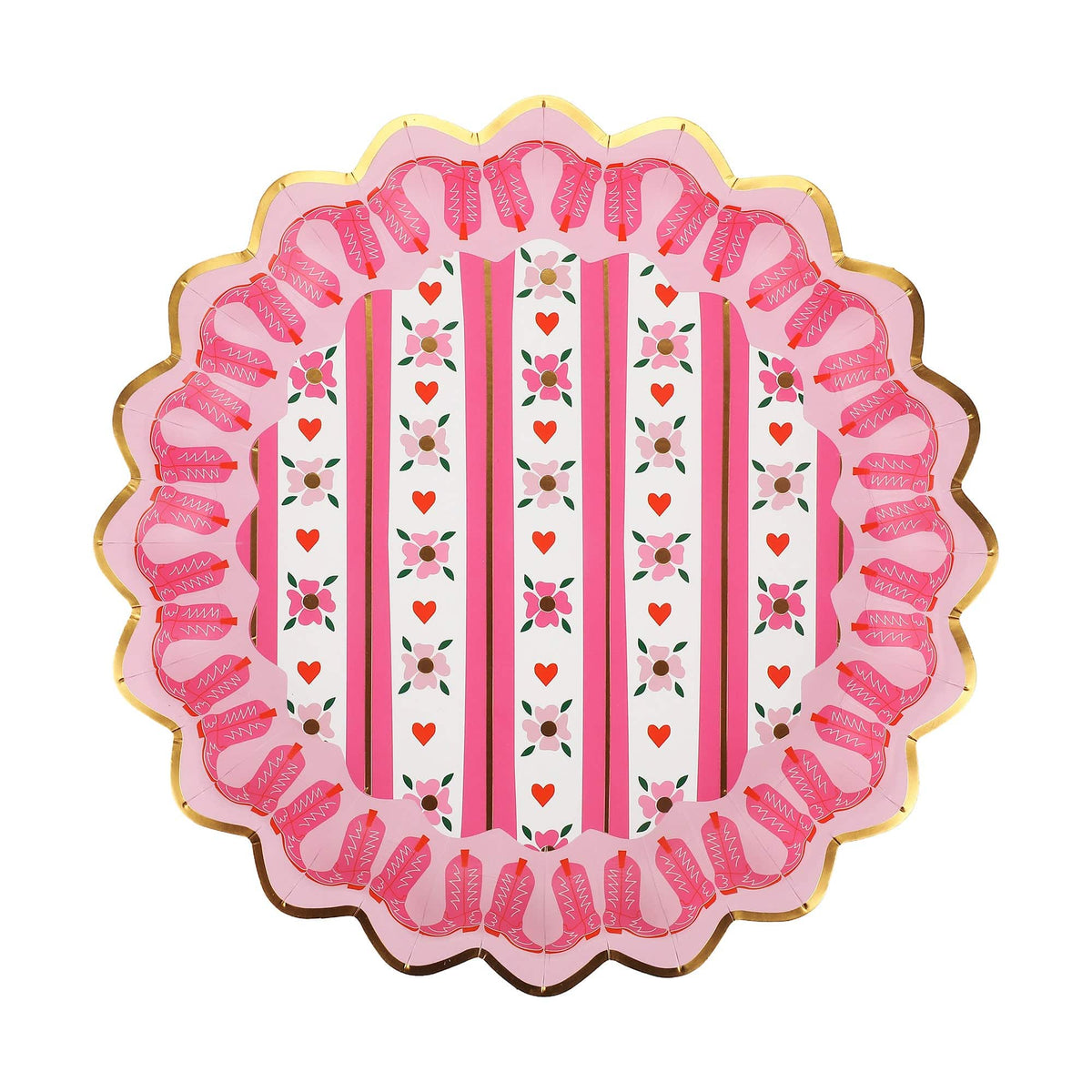 Boot Scoot Blooms Dinner Plates (10 count)