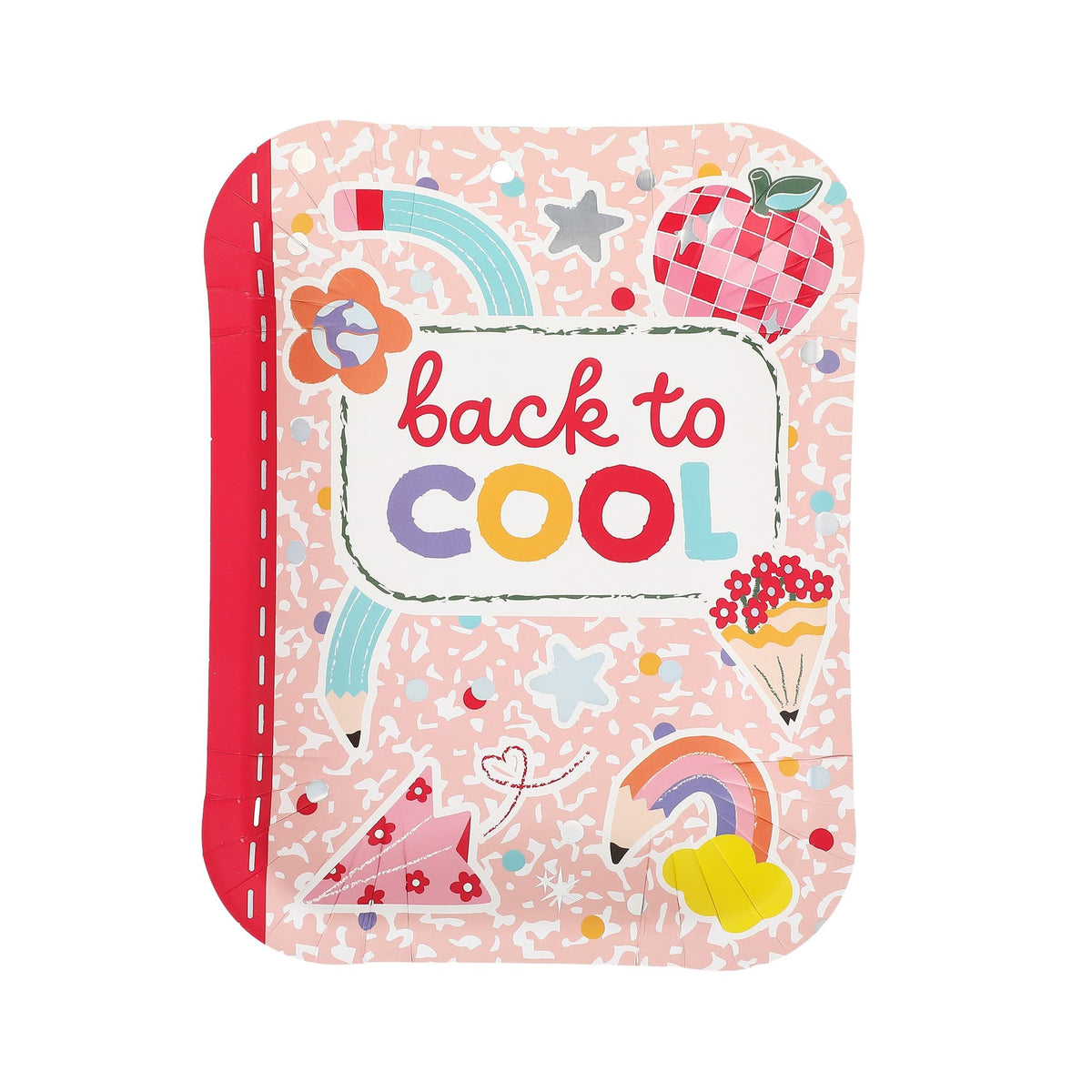 'Back to Cool' Notebook Dessert Plates (8" / 10 ct)