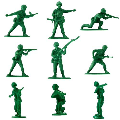 HAPTIME Toys for Boys, Toy Soldiers Set (50 pcs ) , Green Army Men Action Figures, Plastic Military Toys - Inspire Creative Play and Learning Adventures for Kids, Easter Egg Fillers