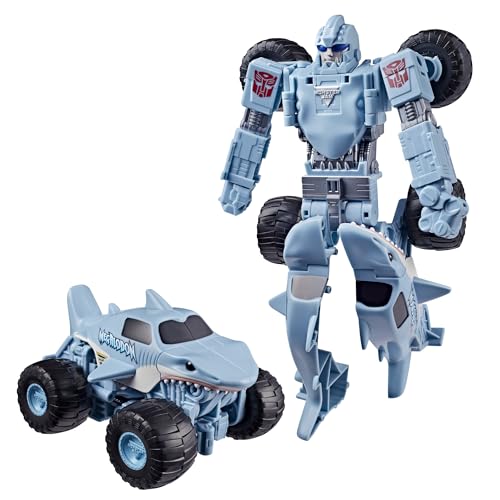 Transformers Monster Jam Megalodon (Big Tooth) | Action Figure Changes from Robot to Monster Truck, Toys for 6+