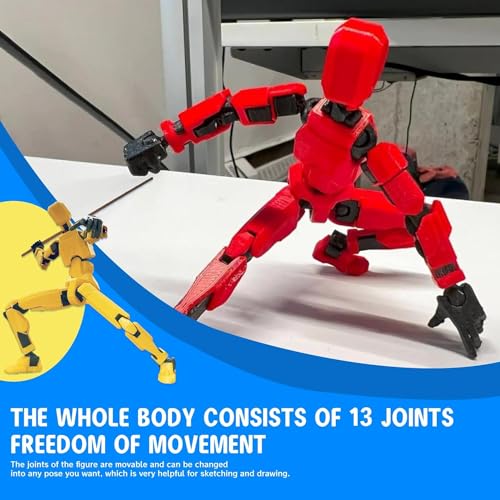 MerryXD 6 Pack Assembly Completed T13 3D Action Figure,Dummy Nova Titan Lucky 13 Action Figure 3D Printed Multi-Jointed Movable Toy