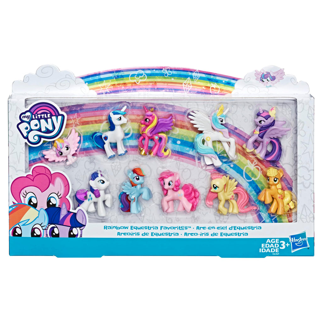 My Little Pony Toy Rainbow Equestria Favorites 10 Figure Collection, for Kids Ages 3 Years Old and Up (Amazon Exclusive)
