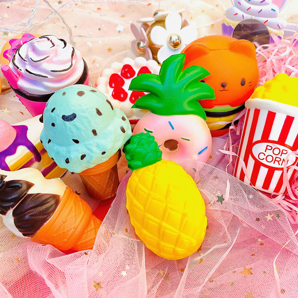 YOYI Slow Rising Squishy Toys, Jumbo Food Squishies Set | Soft Kawaii Food Designs with Fun Squeeze Texture, Perfect Stress Relief Fidget Toys for Boys, Girls and Squishy Collectors