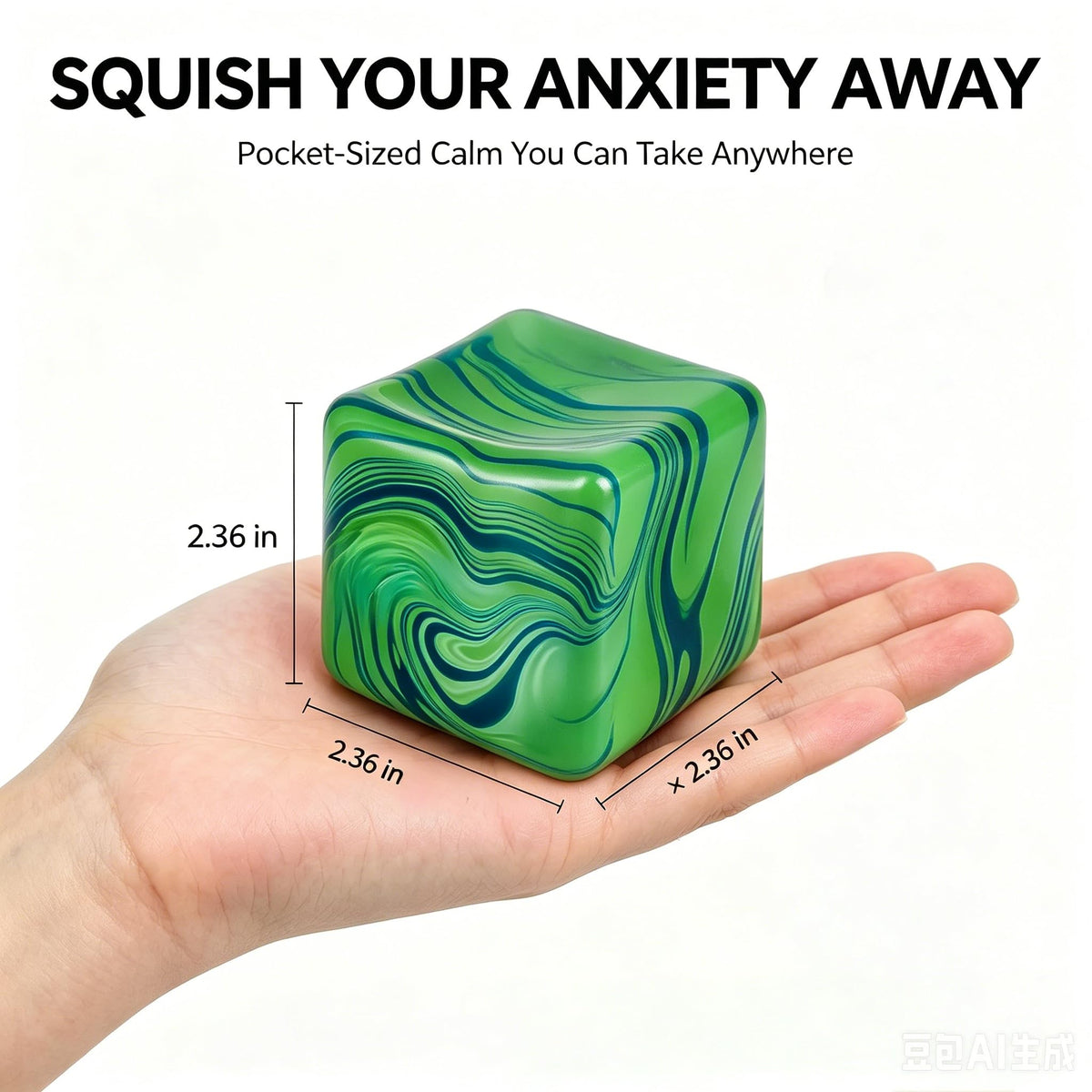 1 Pack Fidget Toys Squishy Stress Cube, Stress Balls for Kids Adults Squishies Stress Relief, Sugar Sensory Toys for Kids with Autism, Fidgets for Classroom Prize Toys