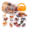 Terra by Battat Wild Animal Figurines Tube, 60 Mini Safari Figures, Animals | 60 realistic mini wild animal figures in a portable tube for pretend play, crafts, dioramas, sensory bins, Animals, 3+ Years