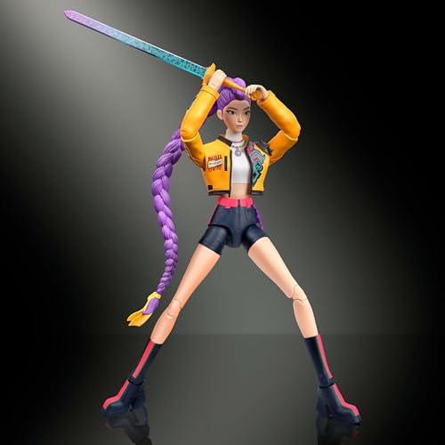 Mattel Kpop Demon Hunters HUNTR/X Rumi 6-inch Action Figure | Wearing “How It’s Done” Look, Sword, Food-inspired Accessories, Swappable Faces & Hands​, 21 Points of Articulation