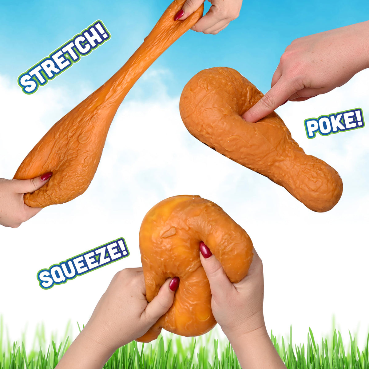 Toymendous Squishy Fried Chicken - Squish Toy - Ages 3+