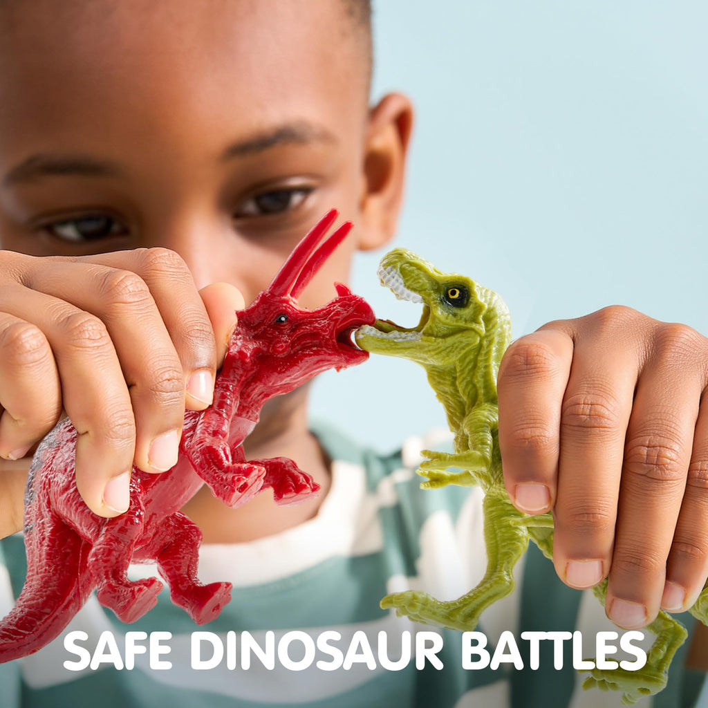 JOYIN Dinosaur Toys for Kids 3-5, 17 PCS Realistic Dinosaur Figures with Activity Play Mat & Storage Cage, Ideal Kids Toys for 3 Year Old Boys, Animals Toy for Boys Birthday Gifts