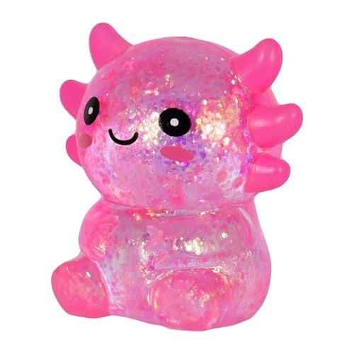 GSOOUOLD Axolotl Squishy Stress Ball, Soft TPR Fidget Toy for Kids Adults | Non-toxic soft TPR, slow rebound, satisfying squeeze, sensory stress relief toy for kids & adults