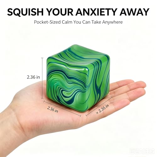 1 Pack Fidget Toys Squishy Stress Cube, Stress Balls for Kids Adults Squishies Stress Relief, Sugar Sensory Toys for Kids with Autism, Fidgets for Classroom Prize Toys