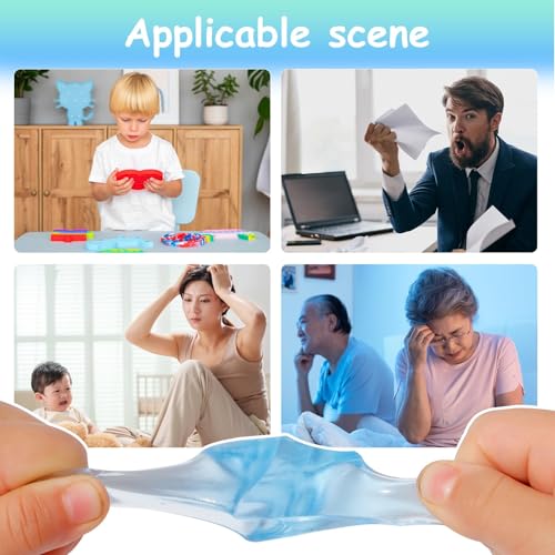 Sensory Toys 24 Pcs Cube Squishy Fidget Stress Toys for Adults Kids | Mini Ice Cube Squishy Toys Anxiety Stress Relief Hand Therapy Sensory Squishy Ball Classroom Prize Box Toys ﻿