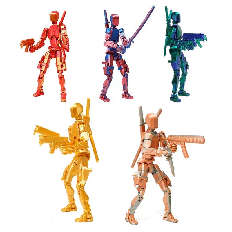 FoxVilla Titan 13 3D Printed Action Figure, Assembled T13 Dummy 13 | Assembly Completed T13 Action Figure, 3D Printed Titan13, Assembled Dummy 13 Lucky 13 Toy Figure