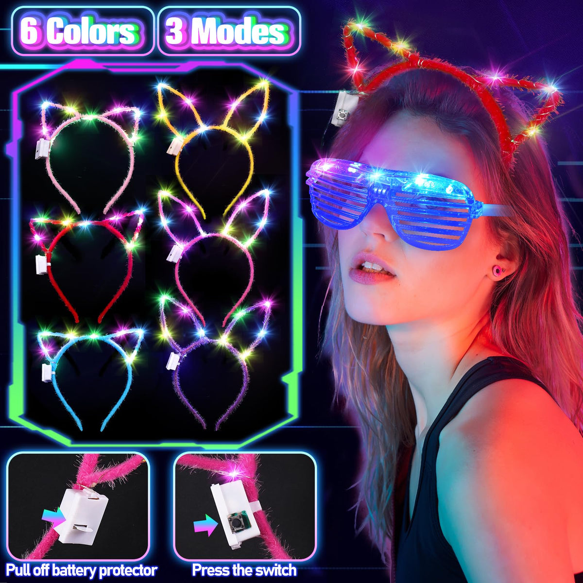 TSDATOWR 150Pcs Glow in the Dark Party Supplies for Kids and Adults