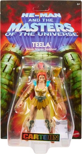 Masters of the Universe Origins 200X Teela 5.5 Inch Action Figure​ | MOTU Cartoon Collection Toy, 1980s TV Inspired Character, Ponytailed Heroine, Hair, Staff​ Accessory