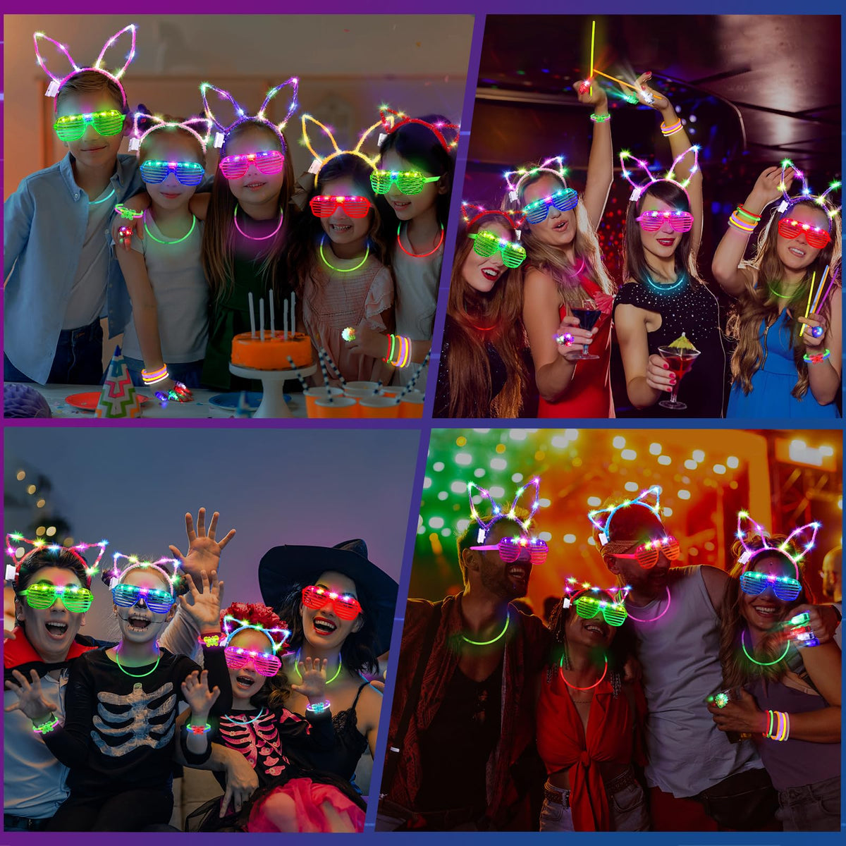 TSDATOWR 150Pcs Glow in the Dark Party Supplies for Kids and Adults