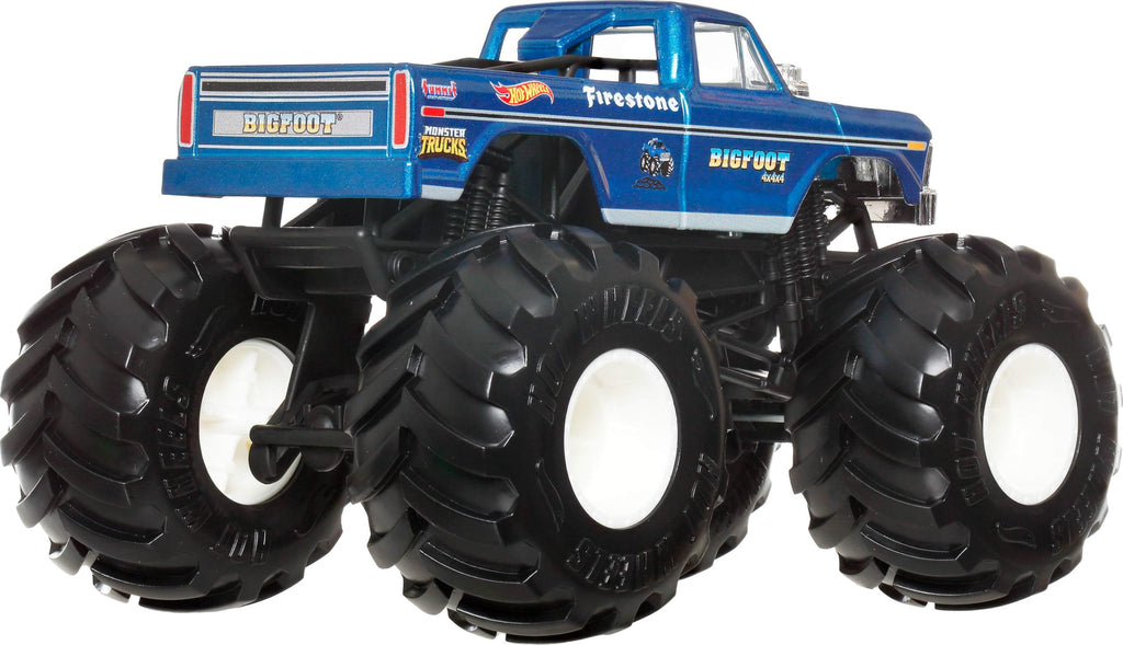 Hot Wheels Monster Trucks Oversized Bigfoot in 1:24 Scale | Die-Cast Toy Truck with Giant Wheels & Cool Designs, Recreate Favorite Monster Trucks Live Moments