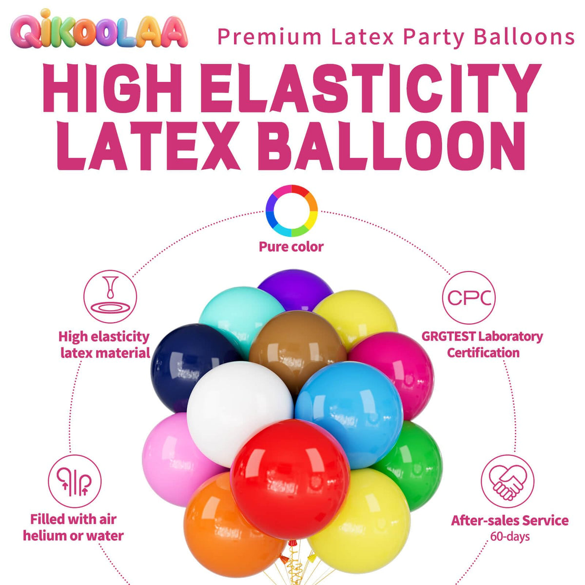 32Pcs Big Balloons 18 Inch Assorted Colors, Round Large Latex Party Balloons for Birthday Wedding Decorations.