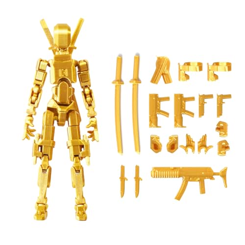 FoxVilla Titan 13 3D Printed Action Figure, Assembled T13 Dummy 13 | Assembly Completed T13 Action Figure, 3D Printed Titan13, Assembled Dummy 13 Lucky 13 Toy Figure