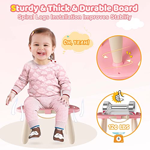 Kikidex Magnetic Drawing Board, Toddler Girl Toys for 1-3 Year Old, Doodle Board Pad Learning and Educational Toys for 1 2 3 Year Old Kids Birthday Gift (Soft Pink)