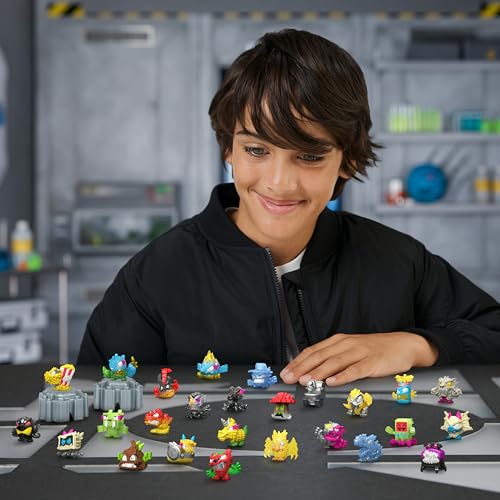 MrBeast Hive Collector Pack Holds 70+ Micro Beasts, with 26 Micro Beasts | Including 2 exclusive glow-in-the-dark swarms, 26 stickers and 2 fusion caps to continue to build out your own MrBeast lab