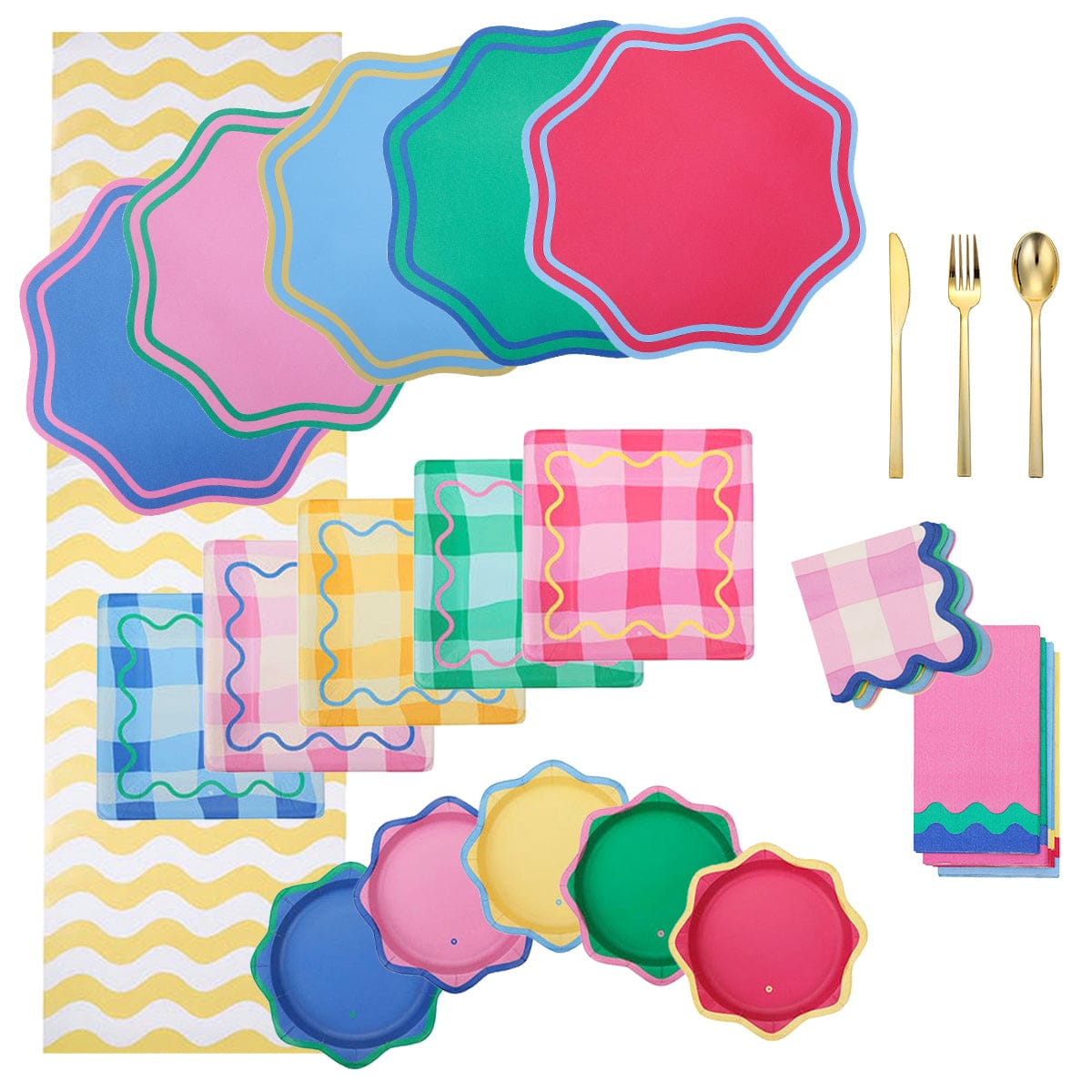 Colorwave Tableware Party Kit