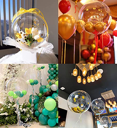 20 Inch Bobo Balloons, 10 Pcs Clear Bobo Balloon, Large Bubble Balloons | Transparent Bubble Balloon for Christmas Wedding Birthday Party Decoration