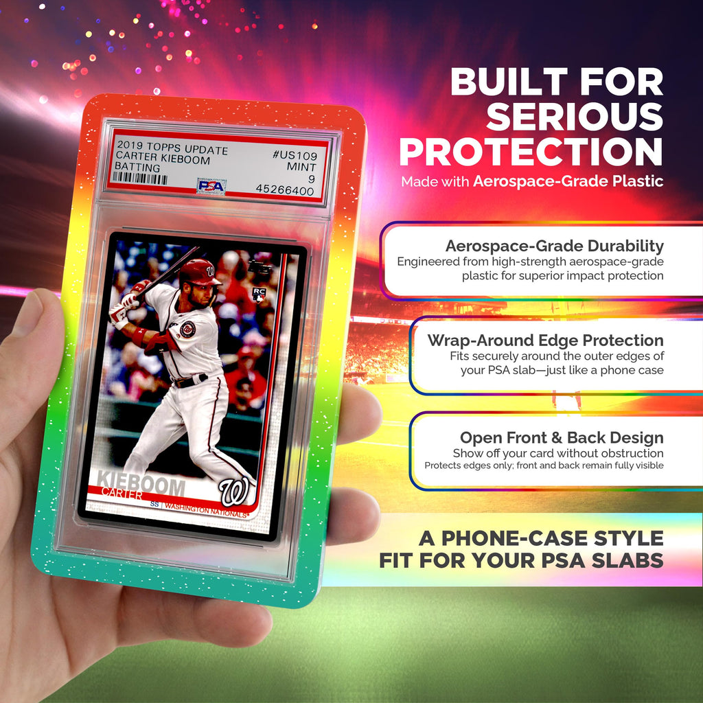 10 Pack Slab Guards Fits PSA Slabs - PSA Slab Guard Hard TPU PSA Slab Protector for Graded Cards – PSA Slab Bumper Guard for Graded slabs – Slab Protector for PSA Cards