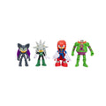 DC X Sonic Collectable 2.5 Inch Scale Action Figures Knuckles Silver Rouge Dr. Eggman Featuring Multiple Points of Articulation for Action-Packed Posing