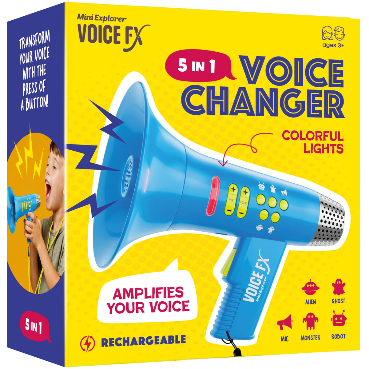 5 In 1 Voice Changer for Kids - Voice Changing Device for Boys & Girls | Birthday Gifts for 3, 4, 5, 7, 8 Year Old Boy - Toys Gift Ideas for Kid, Toddler - Gifts for Kids Ages 3-8+ Olds