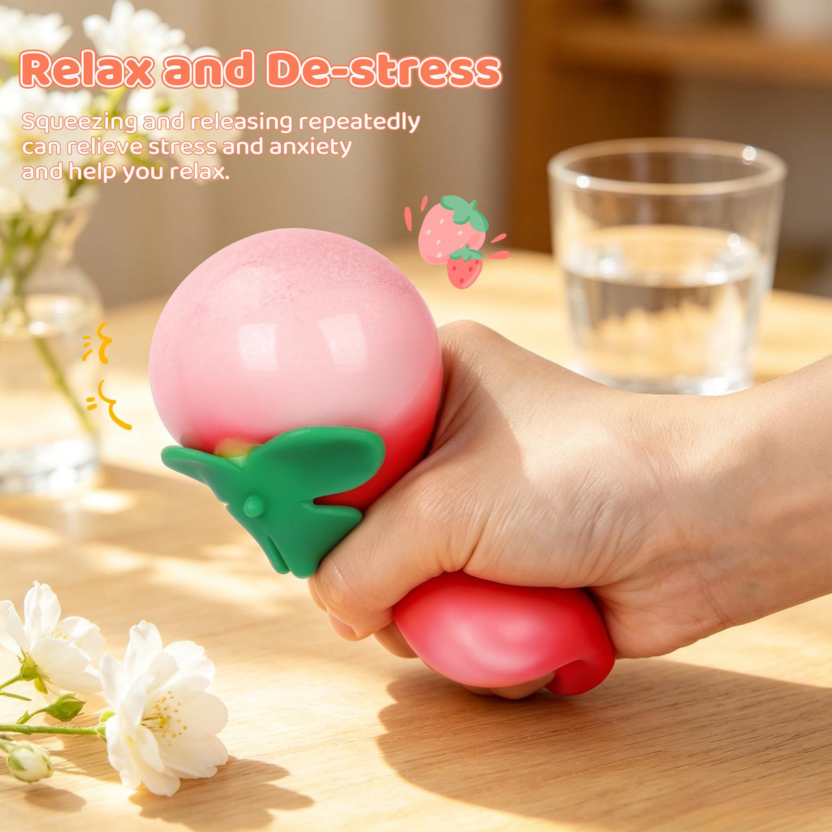 dZbGift 3pcs Fruit Squishy- Cheese Squishy,Strawberry Corn Squishy,Squeeze Toys,Fruit squishies for Stress Relief,Gift for Boys Girls Adults