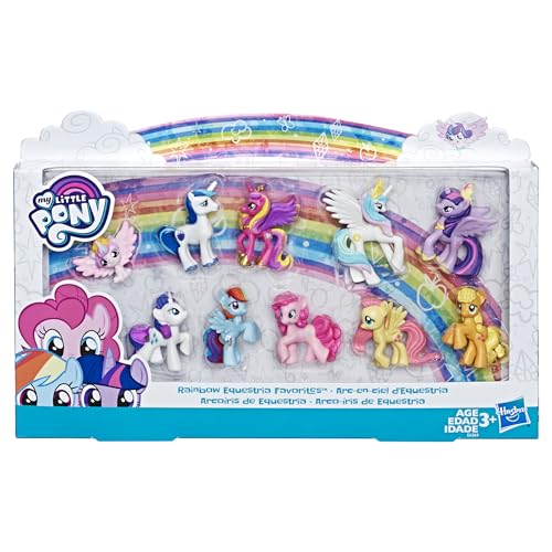 My Little Pony Toy Rainbow Equestria Favorites 10 Figure Collection, for Kids Ages 3 Years Old and Up (Amazon Exclusive)
