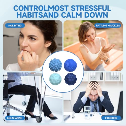 Magnetic Fidget Balls for Adults & Teens, Silent Fidget Toys for Office | Relief Stress Anxiety, Focus Aid, Autism ADHD, Calming & Relaxing, Textured Silicone, Magnetic Play, Gift Ready