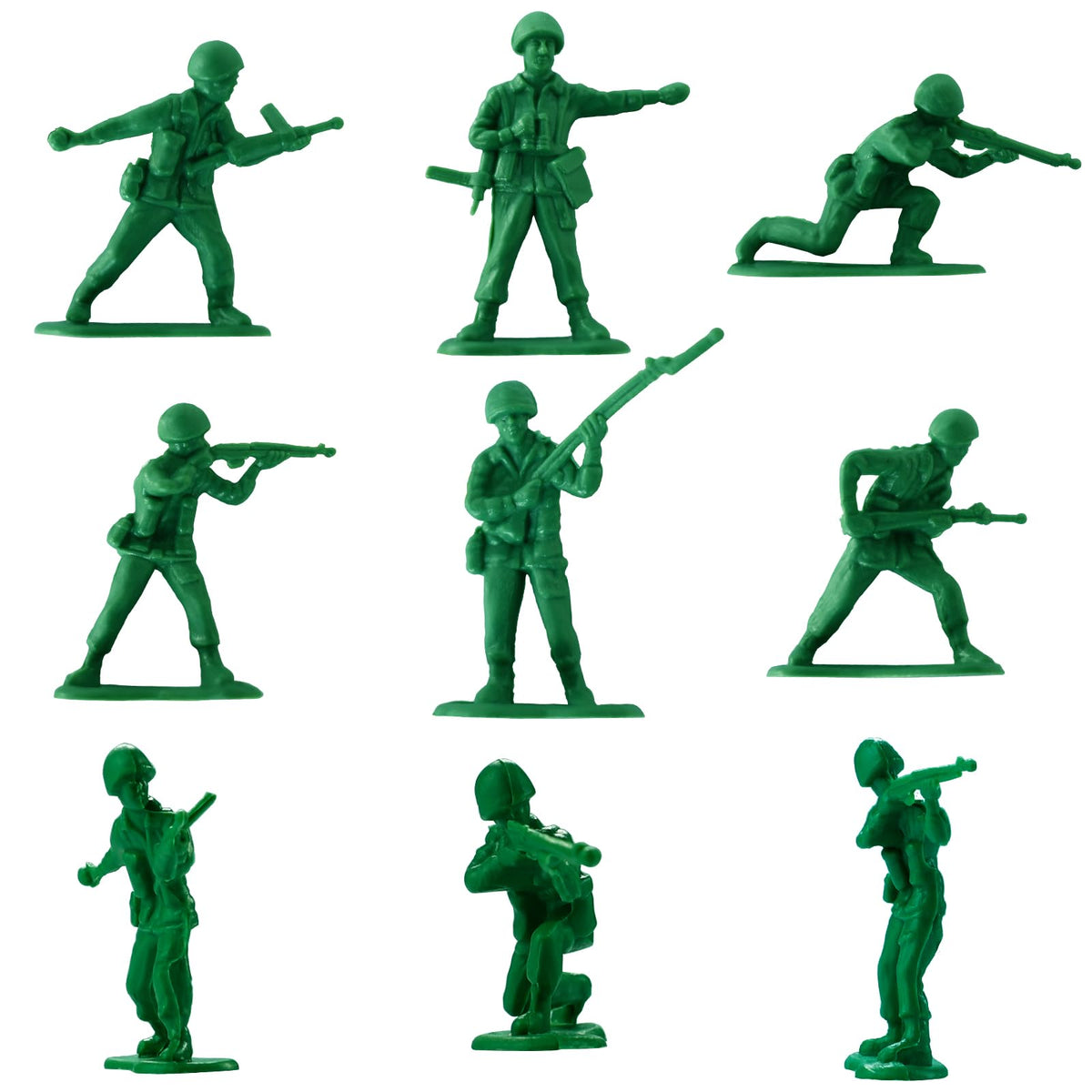 HAPTIME Toys for Boys, Toy Soldiers Set (50 pcs ) , Green Army Men Action Figures, Plastic Military Toys - Inspire Creative Play and Learning Adventures for Kids, Easter Egg Fillers