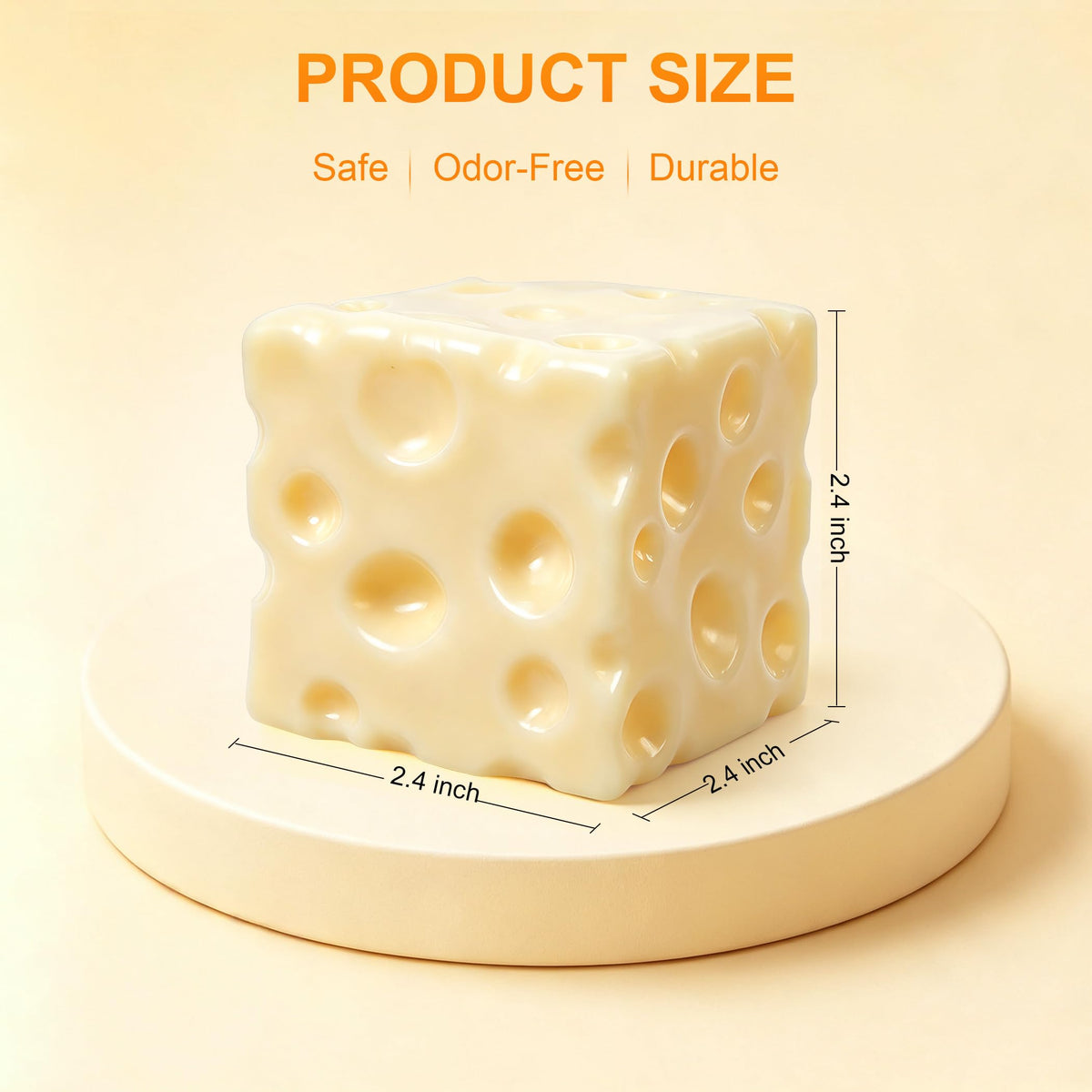 Coconut Oil Squishy, Cheese Squishy Non-Rebound | Squeeze Toys for Teens,Desk Decor Office Stress Relief Fidget Toys for Adults