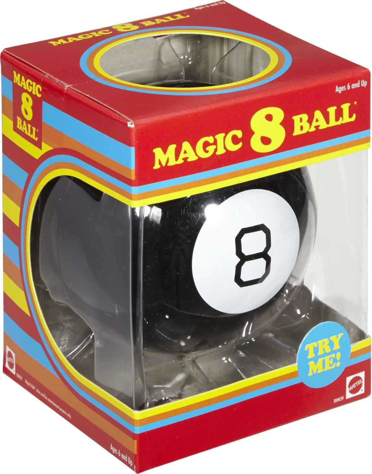 Mattel Games Magic 8 Ball Novelty Fortune-Telling Toy, Ages 3+ | Retro Look for Kids, Teens, Families, Gifts, Parties & Travel (Amazon Exclusive)