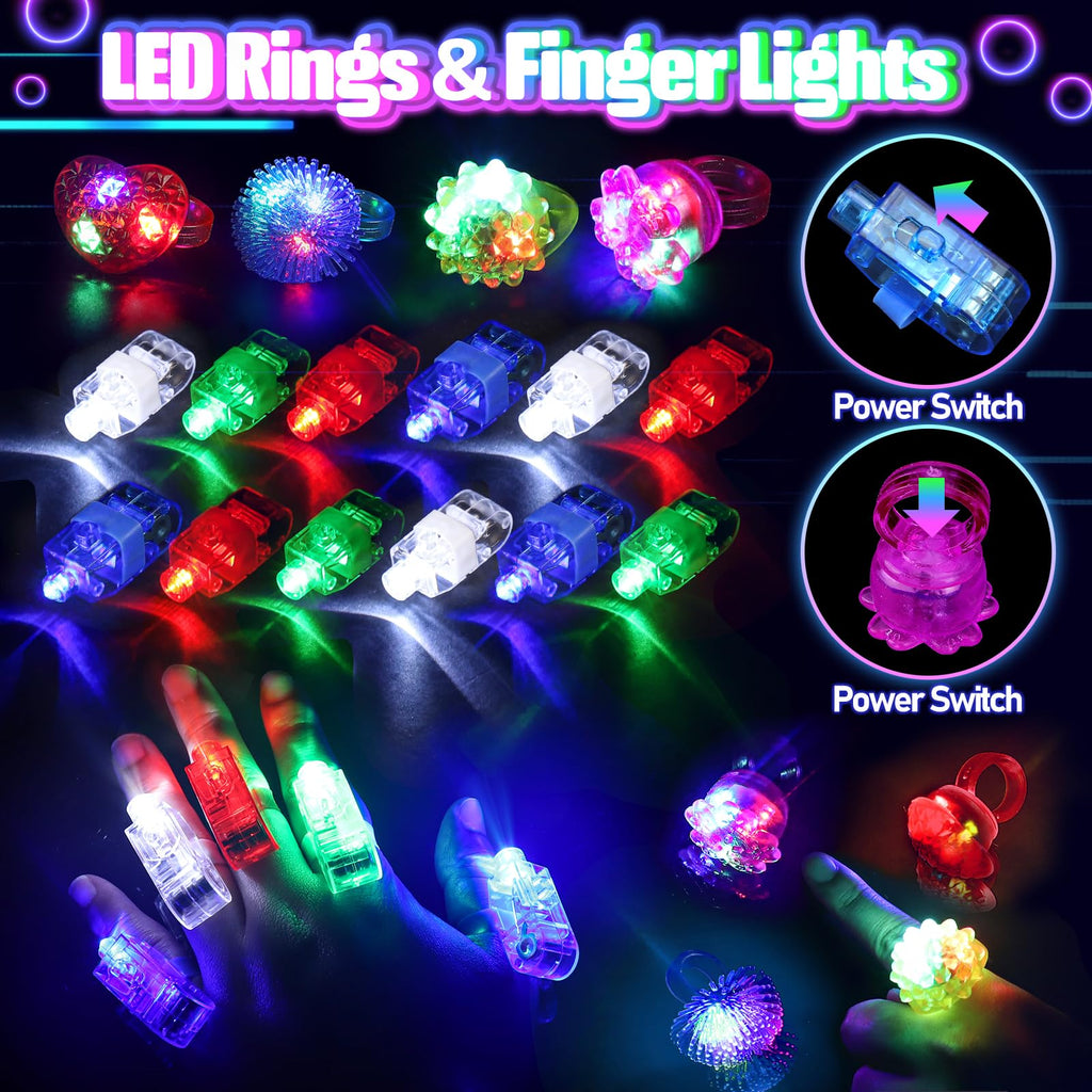TSDATOWR 150Pcs Glow in the Dark Party Supplies for Kids and Adults
