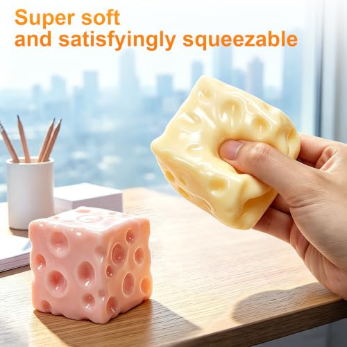 Coconut Oil Squishy, Cheese Squishy Non-Rebound | Squeeze Toys for Teens,Desk Decor Office Stress Relief Fidget Toys for Adults