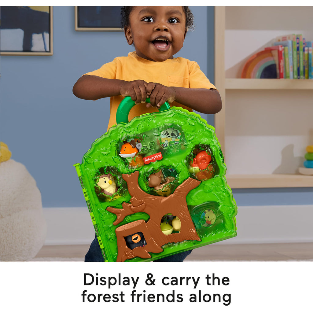 Fisher-Price Little People Forest Friends Carry Case | Tree Playset with 8 Animal Figures, Storytelling Pretend Play, Toddlers & Kids Ages 1+ Years