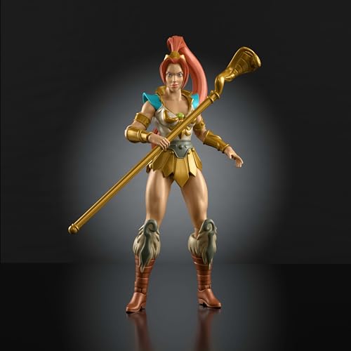 Masters of the Universe Origins 200X Teela 5.5 Inch Action Figure​ | MOTU Cartoon Collection Toy, 1980s TV Inspired Character, Ponytailed Heroine, Hair, Staff​ Accessory