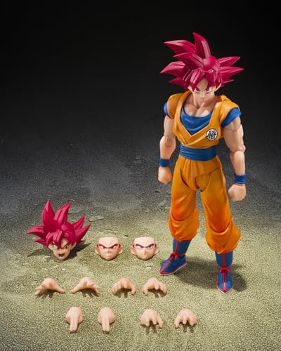 TAMASHII NATIONS - Dragon Ball Super - Super Saiyan God Son Goku (God Aura) S.H.Figuarts Action Figure