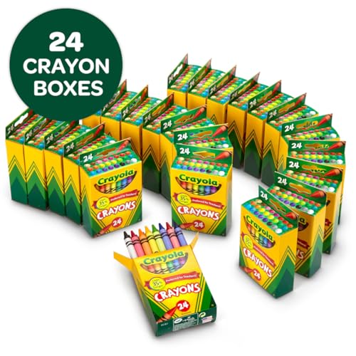 Crayola Crayons Bulk (24 Packs), Teacher Classroom Must Haves & Essentials | School Supplies for Kids, Teacher Gifts, Ages 3+