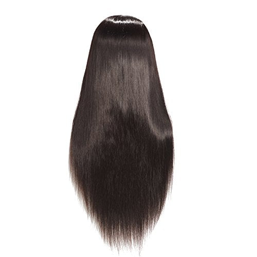 26"-28" Synthetic Fiber Hair Mannequin Head Styling Training Head Doll Head | Hairdresser Salon Beginner to Practice Braiding Cutting Training Head Kids Play Training Head Cosmetology Doll Head