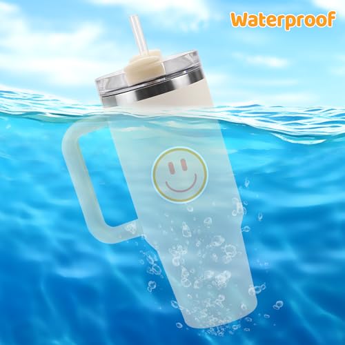 Wercokt 50PCS Smile Face Stickers Cute Water Bottle Stickers for Kids | Waterproof, PVC Material, for Teaching Rewards, Notebooks, Stationery, Luggage, Cartoon Happy Sticker