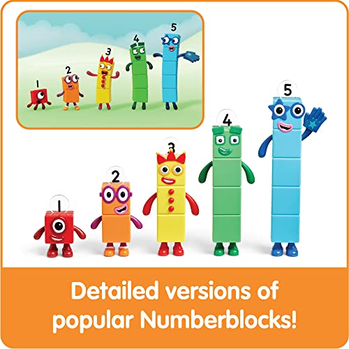hand2mind Numberblocks Friends One to Five, Math Toys, 5 Pieces, Ages 3+ | Action Figure Set, Toy Figures & Playsets, Small Figurines for Kids, Counting Blocks, Numbers for Toddlers