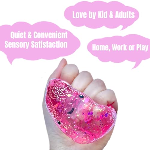 Premium Cloud Squishy Toy, Glow in the Dark Stress Ball, Odor-Free Slow Rise Crystal Clear, Non-Toxic, Easy to Clean, Durable, Gift-Ready, Children Safety Certificate & ASTM Certified 3+