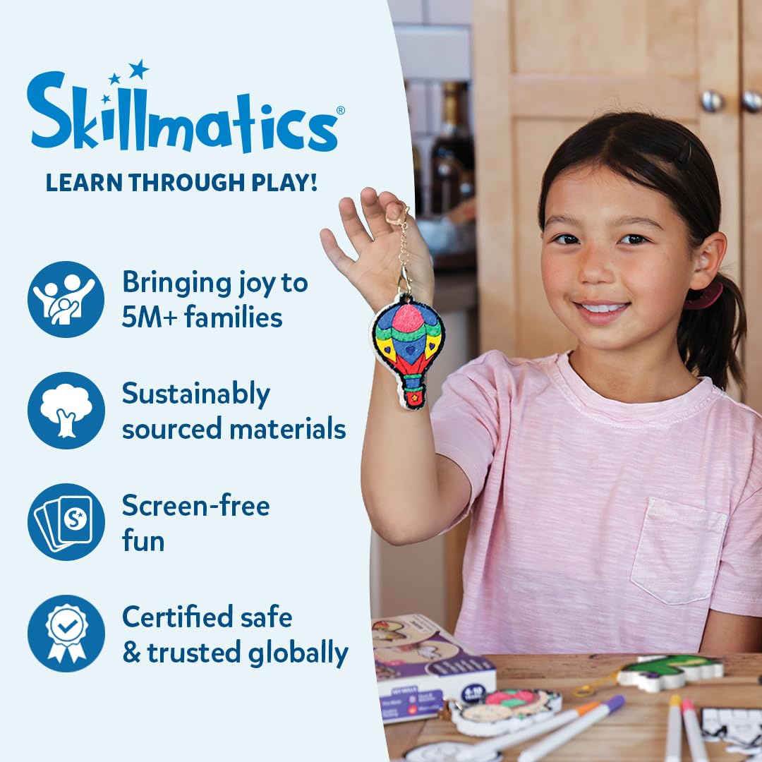 Skillmatics Snip Snip, Scissor Skills, Felt Craft Activity, Gift for Kids | Cutting Activity Book, Safety Scissors, Fine Motor Skills for Preschool, Screen-Free, Learning Toy, Toddlers, Ages 3, 4, 5, 6