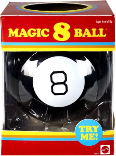 Mattel Games Magic 8 Ball Novelty Fortune-Telling Toy, Ages 3+ | Retro Look for Kids, Teens, Families, Gifts, Parties & Travel (Amazon Exclusive)