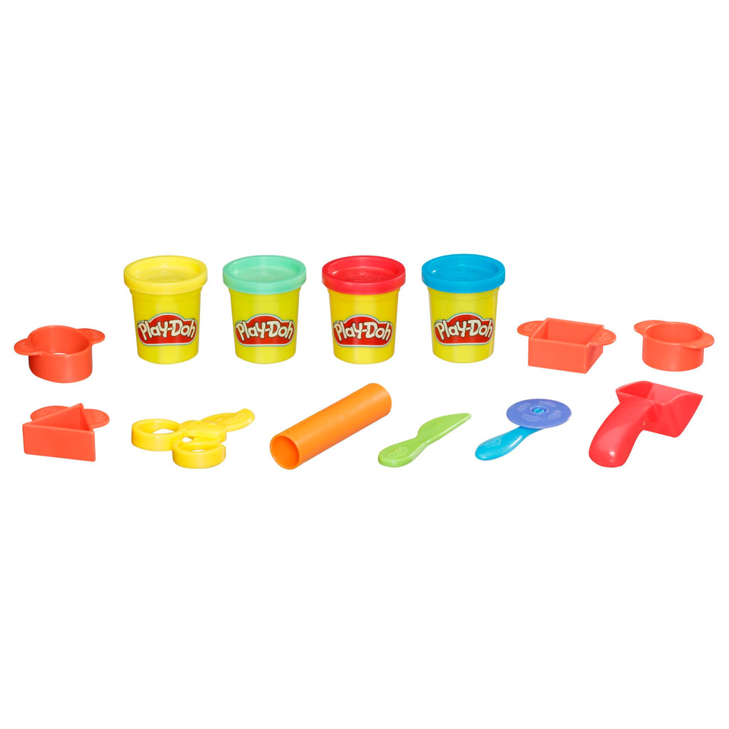 Play-Doh Starter Set 9-Piece Kit with Storage Tote & 4 Modeling Compound Cans, Ages 3+, Presentation May Vary