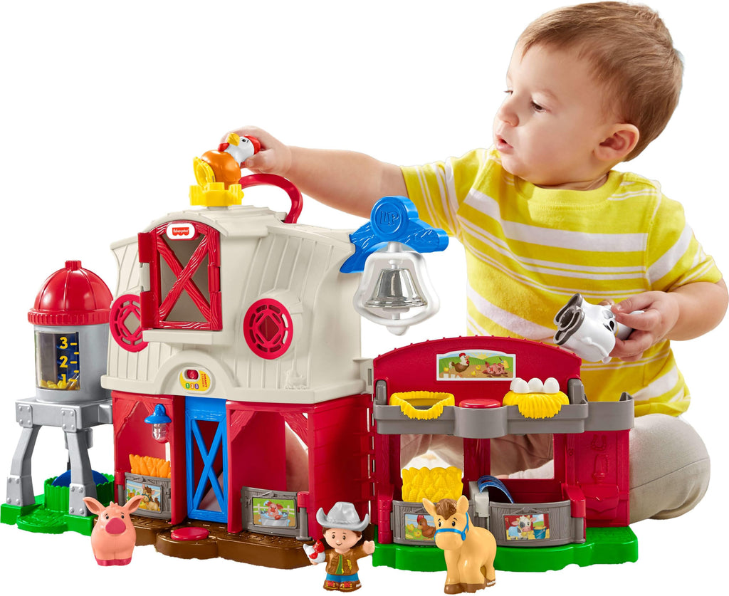 Fisher-Price Little People Caring for Animals Farm Playset | Toddler Learning Toy, Smart Stages Content with Educational Music, Pretend Play, Ages 1+ years (Amazon Exclusive)