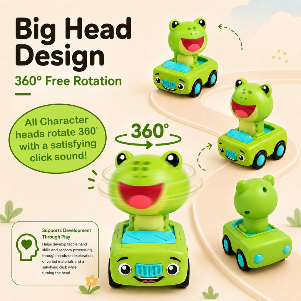 stargo Press to Go Car Toys, Montessori Toys for 1 Year Old Boy Gifts
